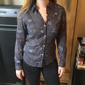 Desert rose button-up blouse